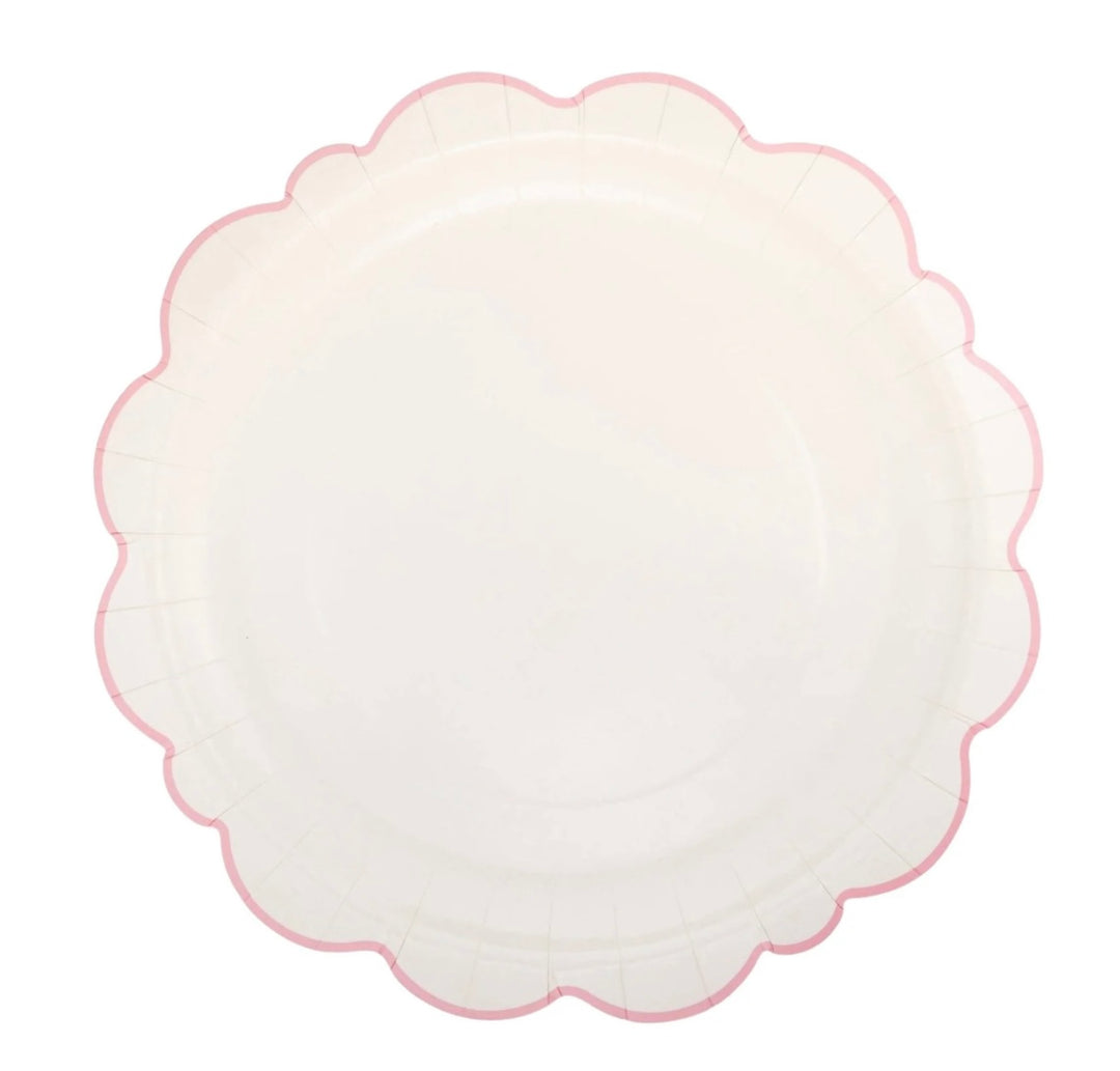 Pembroke Pink Edge Scallop 12" Plate