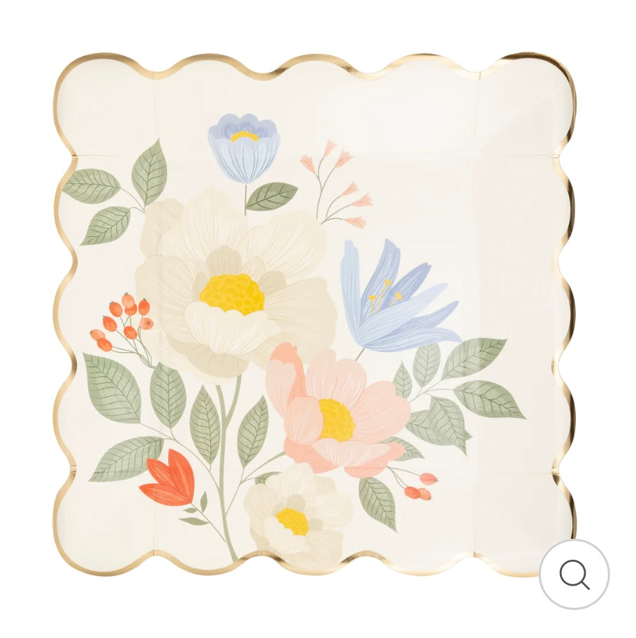 Floral Corner Plate
