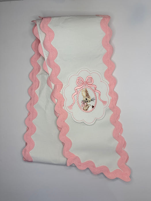 Easter Bow in White with RicRac