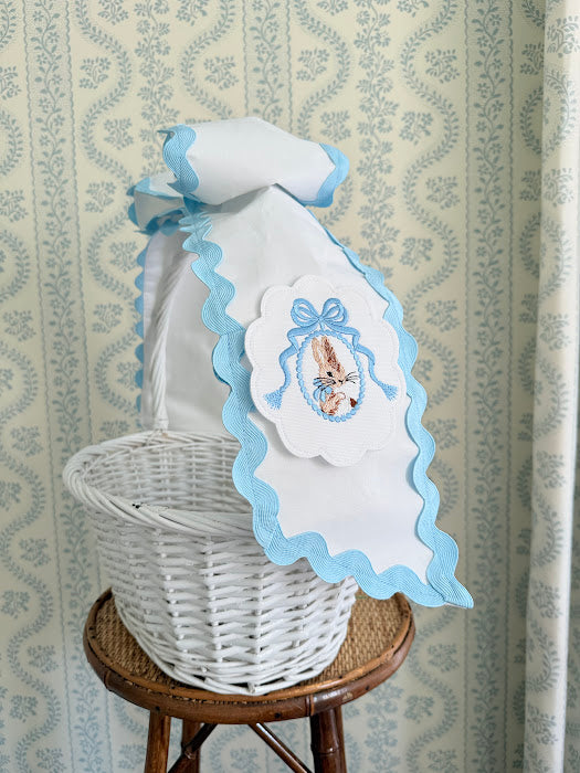 Easter Bow in White with RicRac
