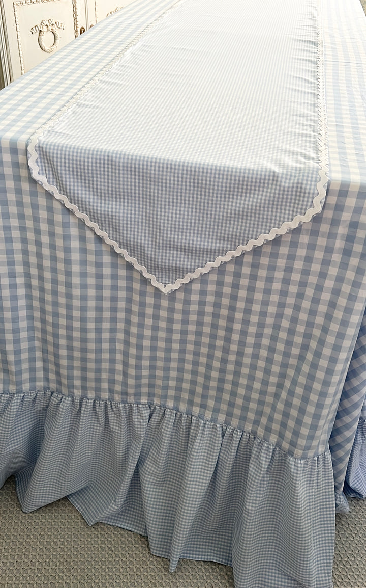 Blue Gingham with White RicRac