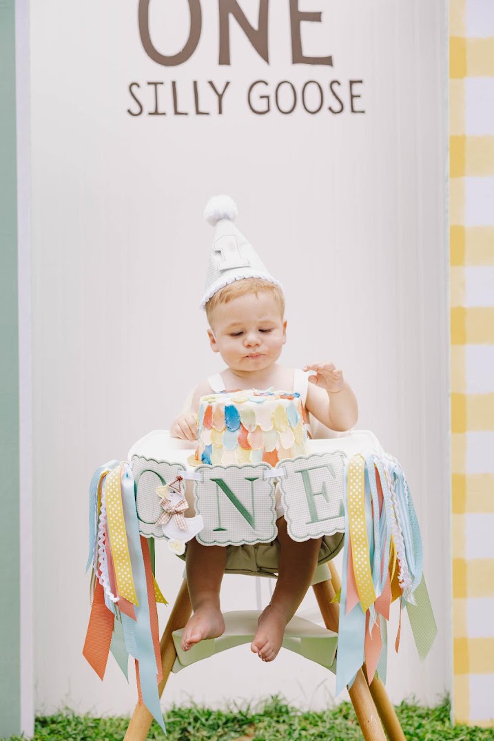 Scalloped Square ONE Birthday Set with Add On in Sage and Khaki