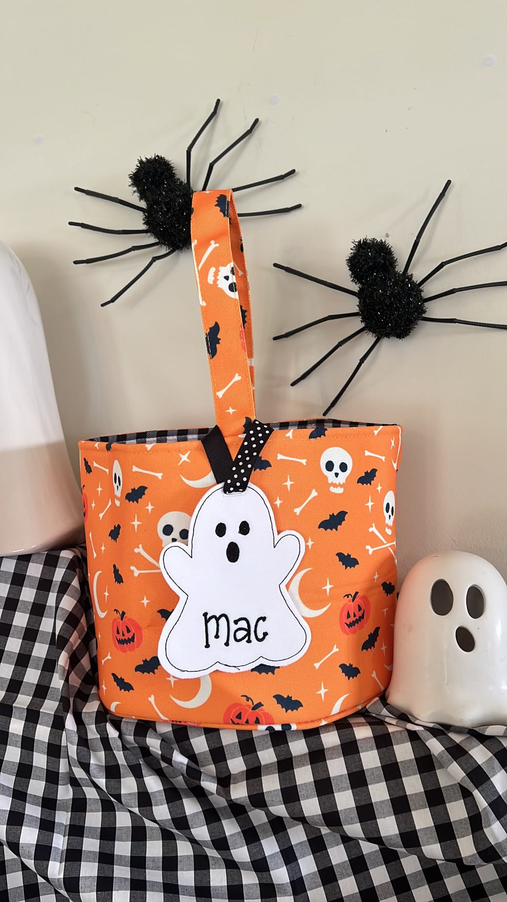 Orange Boy Halloween Tote