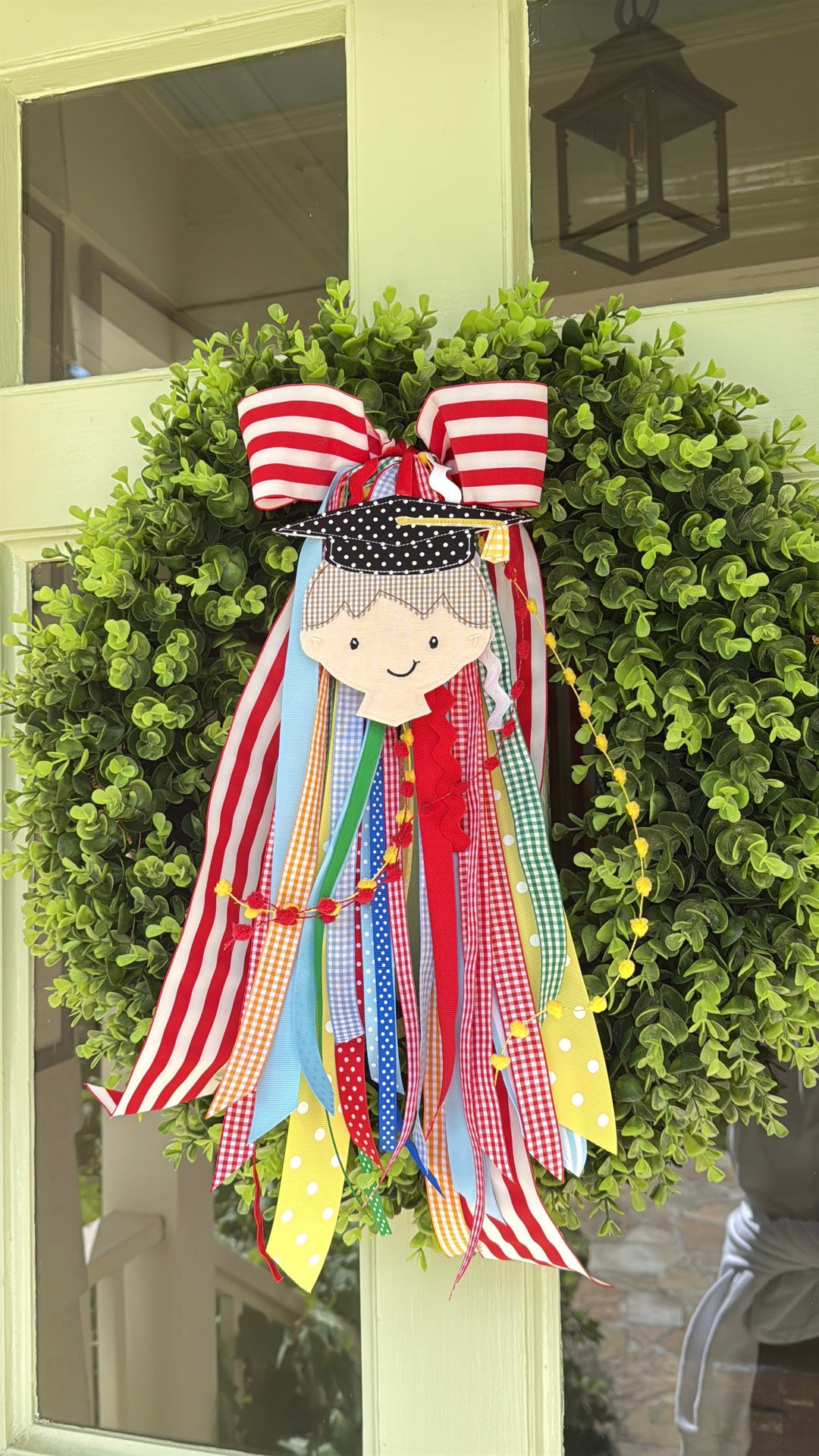 Graduation Wreath Bow