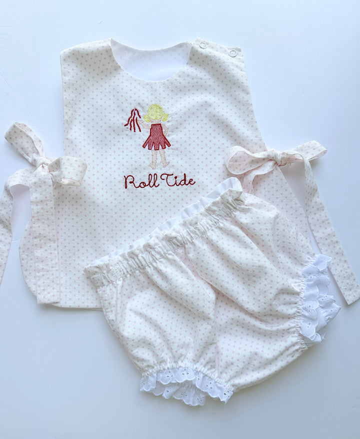 Cheerleader Bloomer Set - Pink Dot