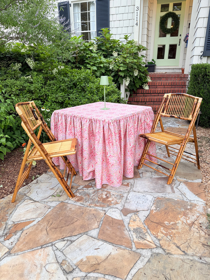 Peach Floral Garden Tablecloth