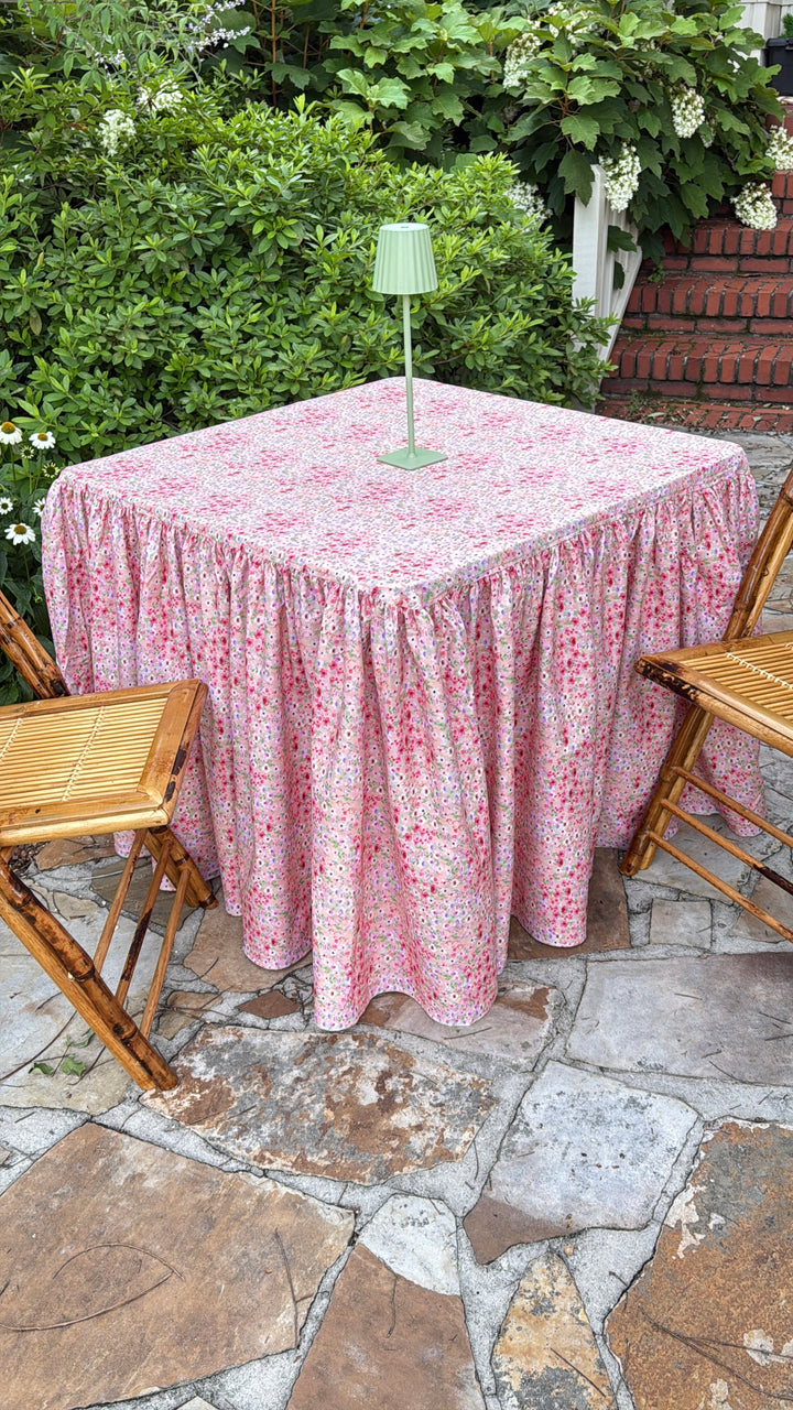 Peach Floral Garden Tablecloth