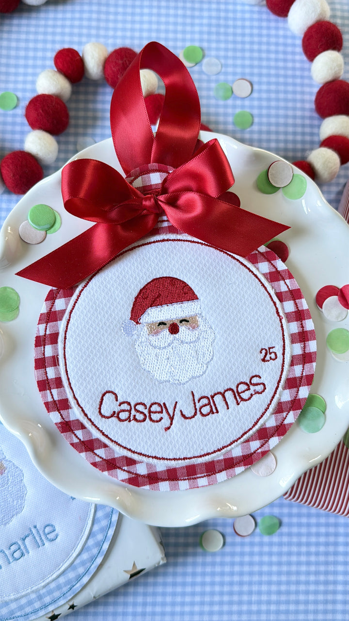 Classic Round Santa Ornament