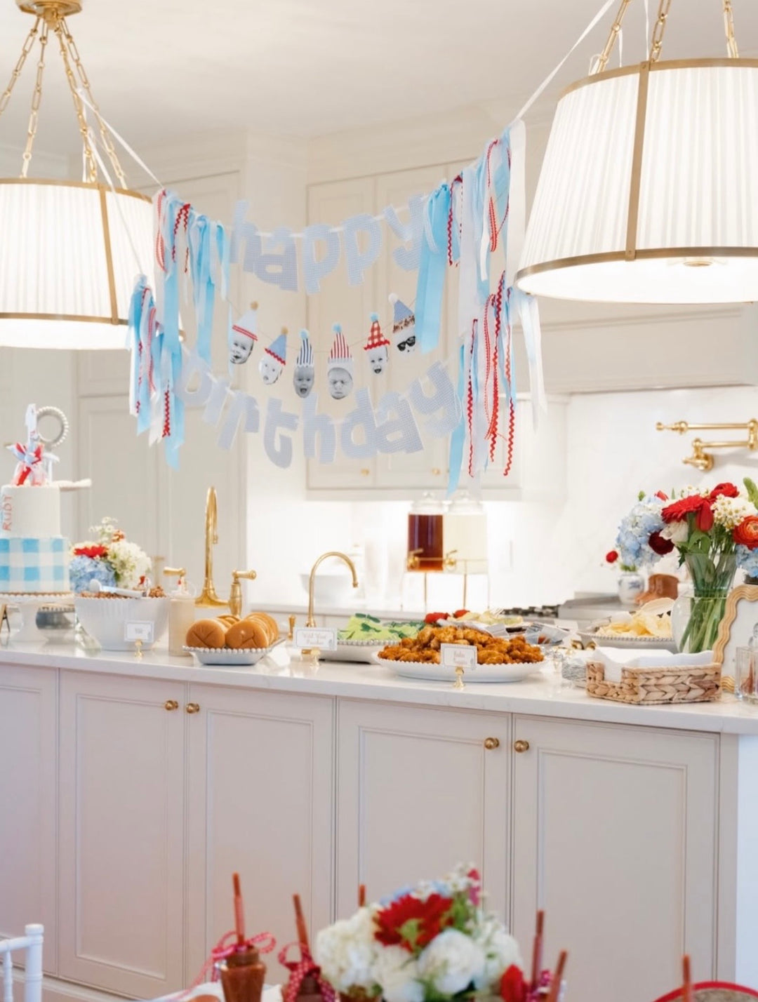 Cowboy Boot Birthday Set in Blue and Red