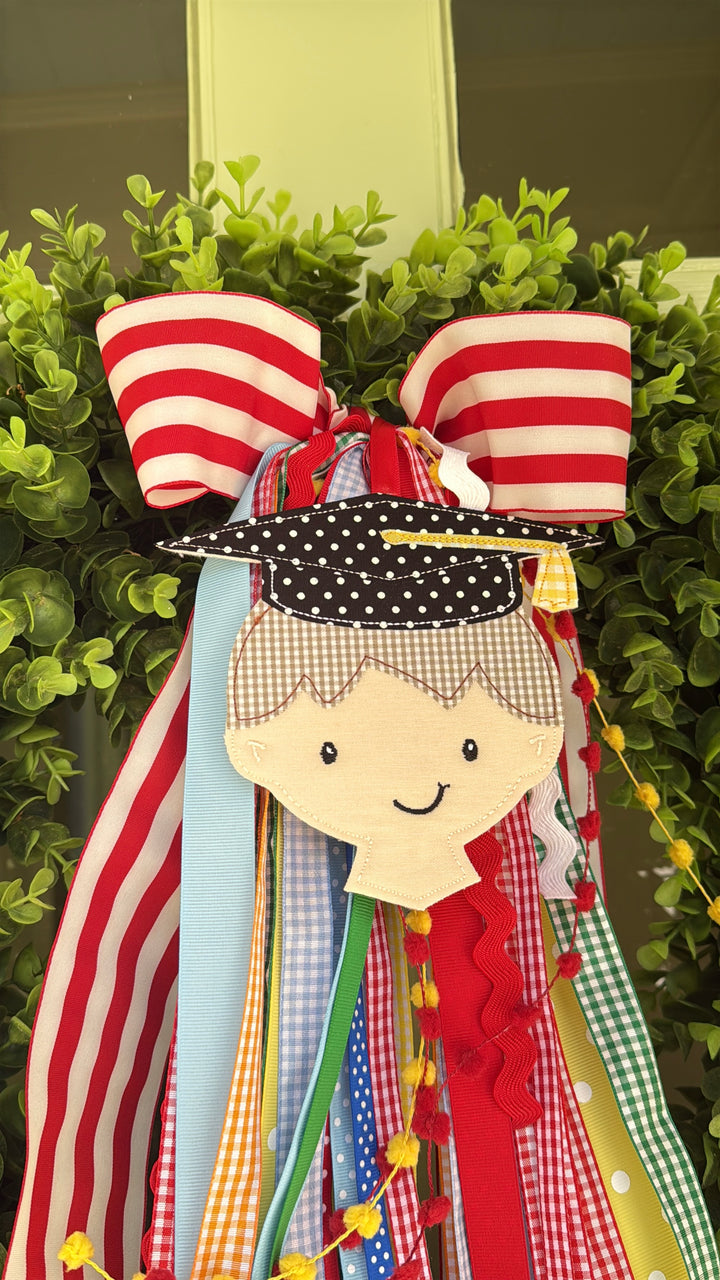 Graduation Wreath Bow