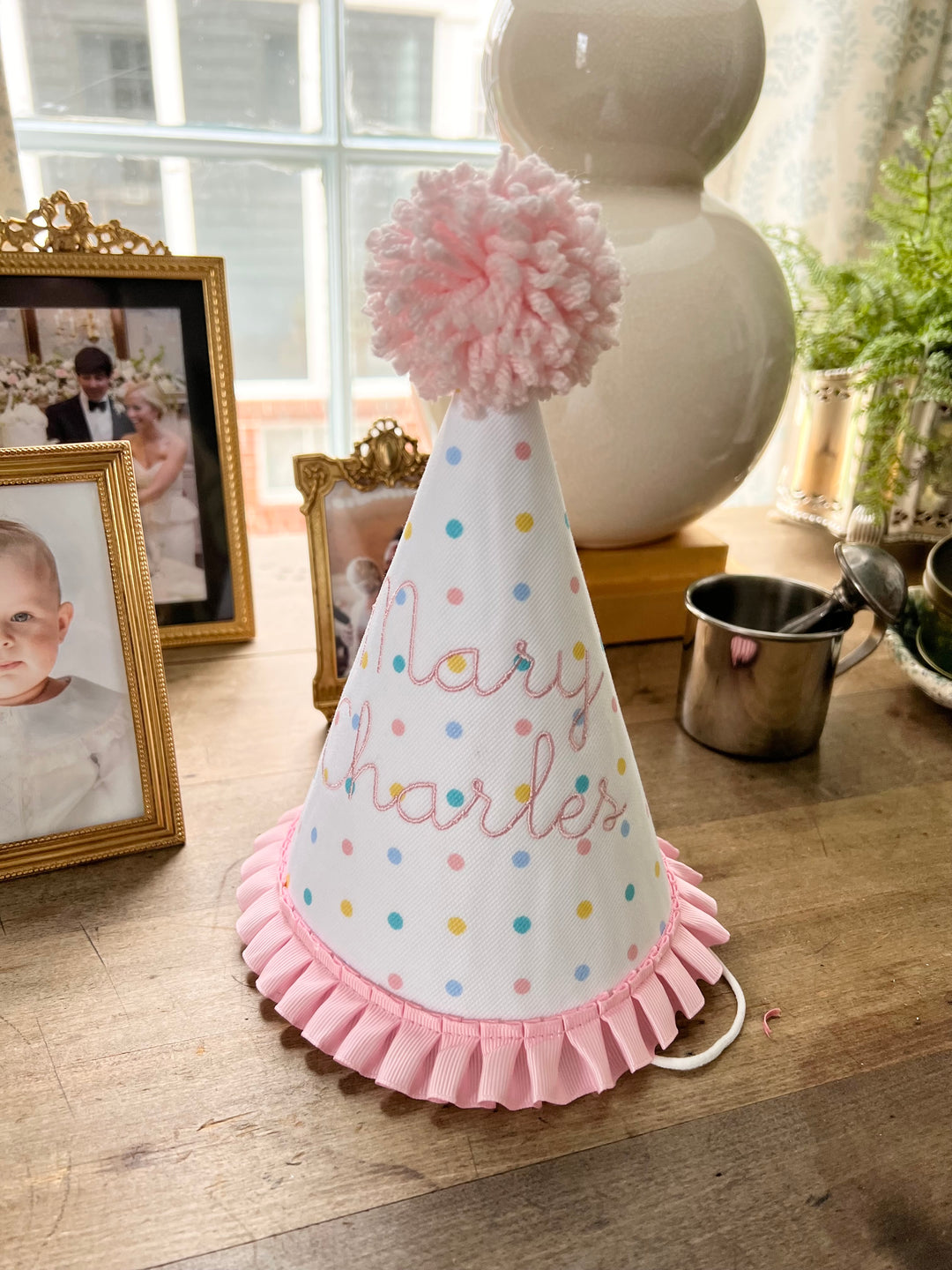 Pastel Dot Birthday Hat