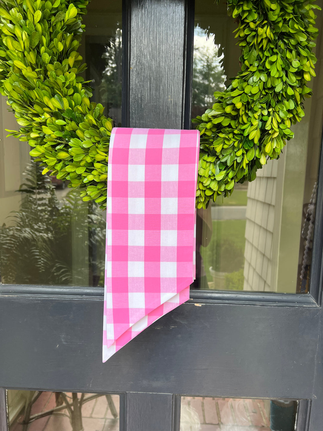 Poppy Pink Buffalo Check Sash