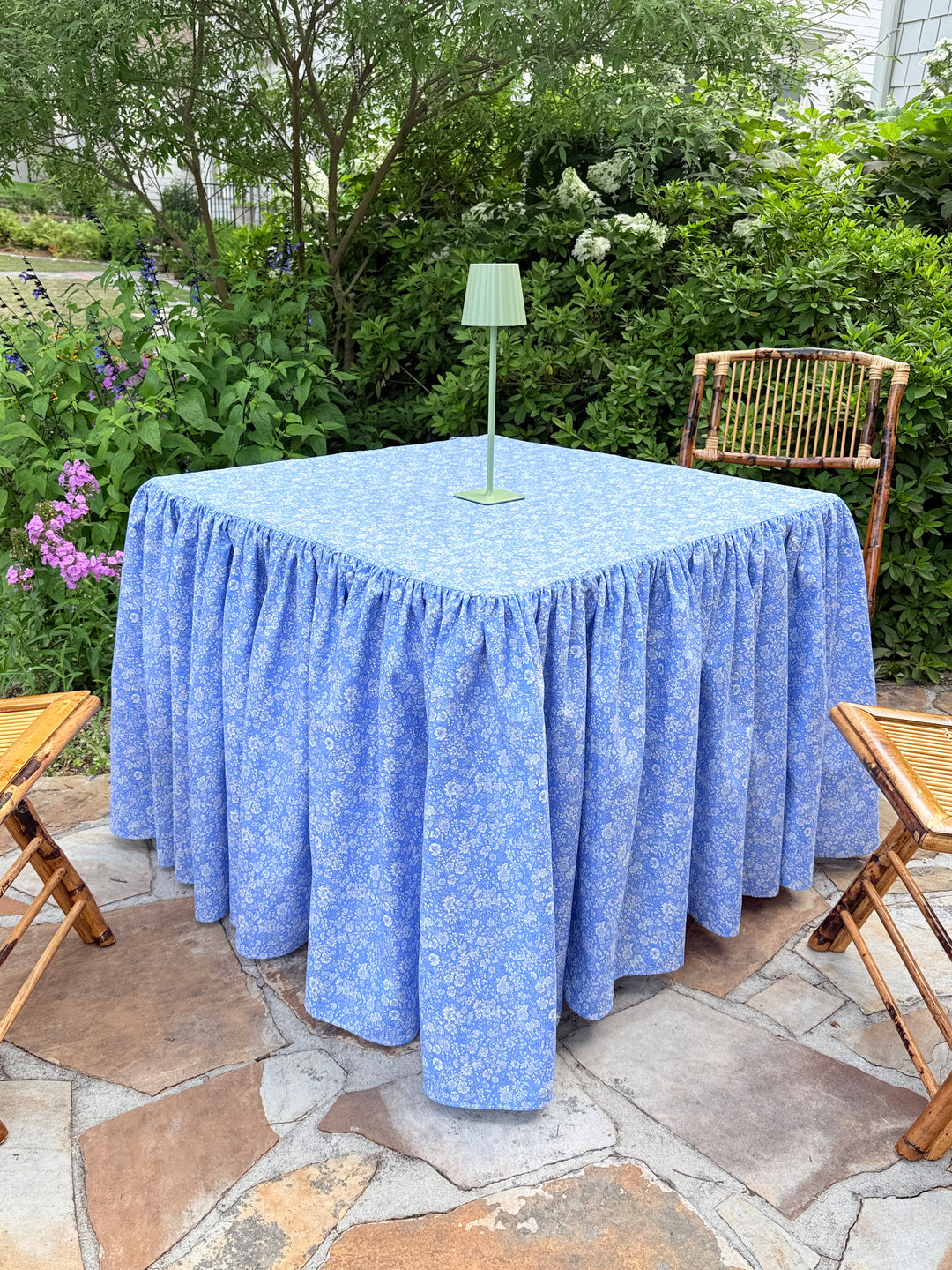 Ruffle Full Length Tablecloth in Blue