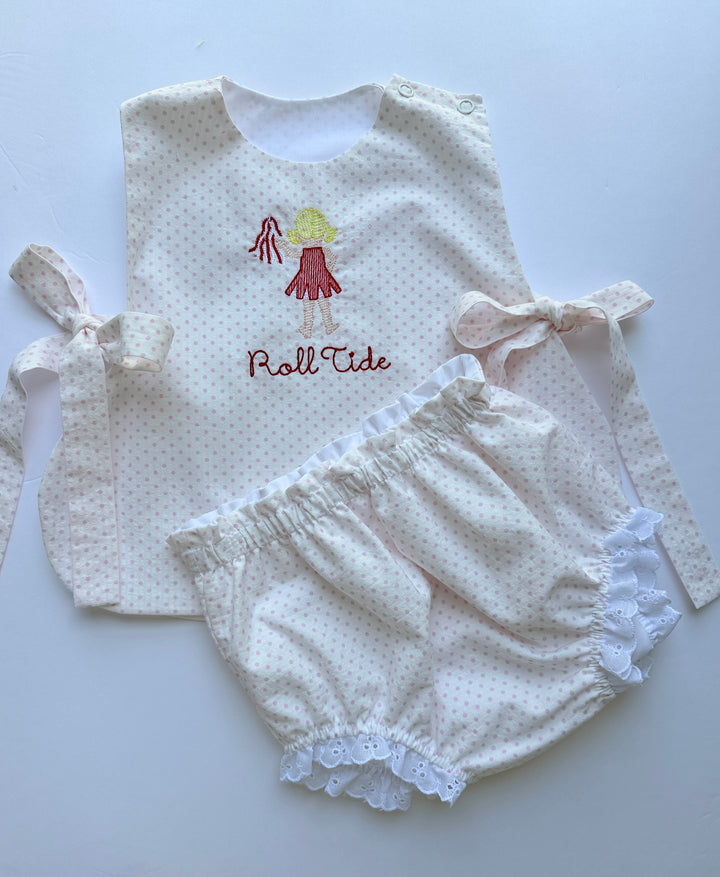Cheerleader Bloomer Set - Pink Dot