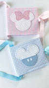 Pastel pink and blue autograph books