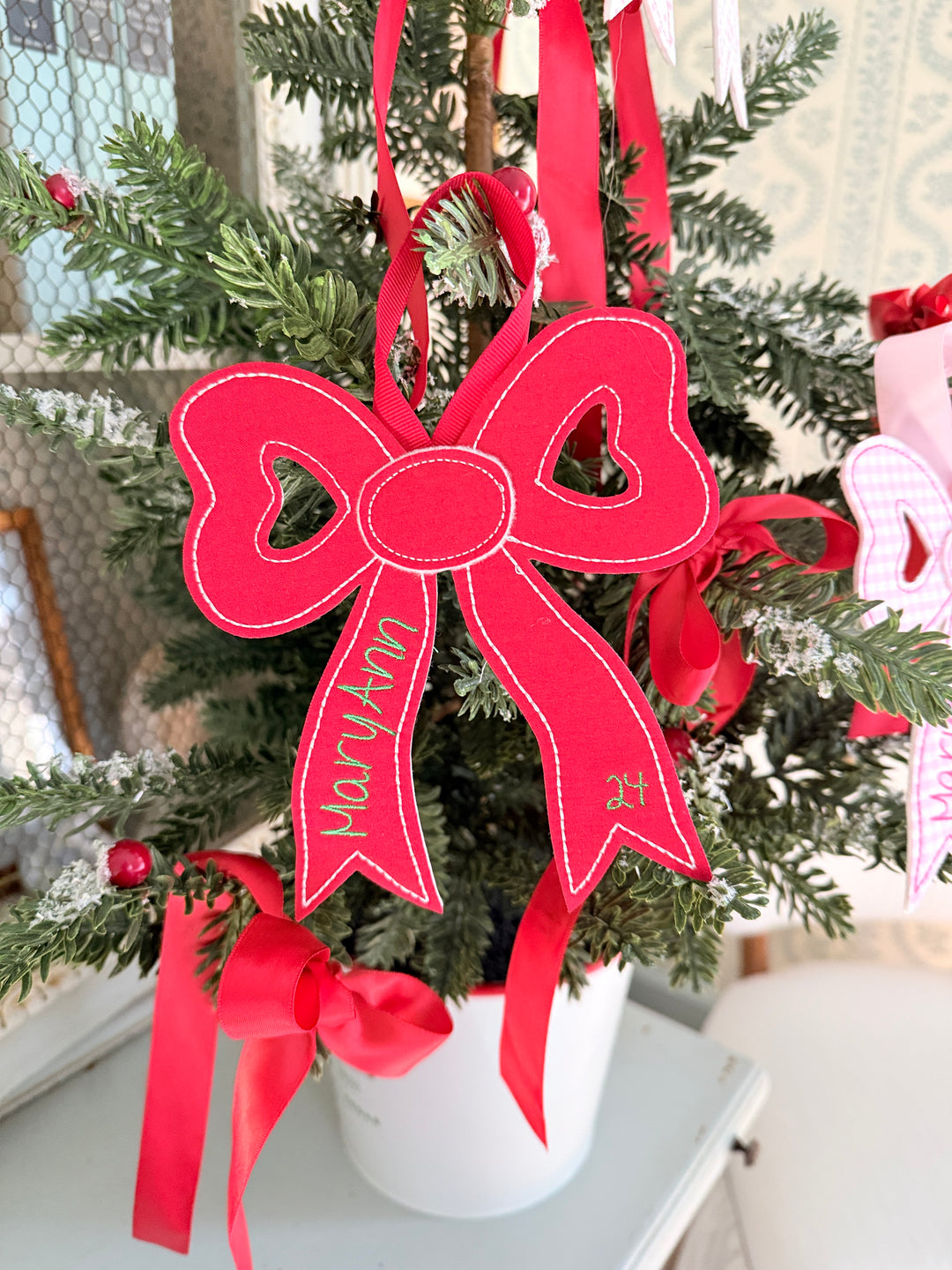 Christmas Bow Ornament