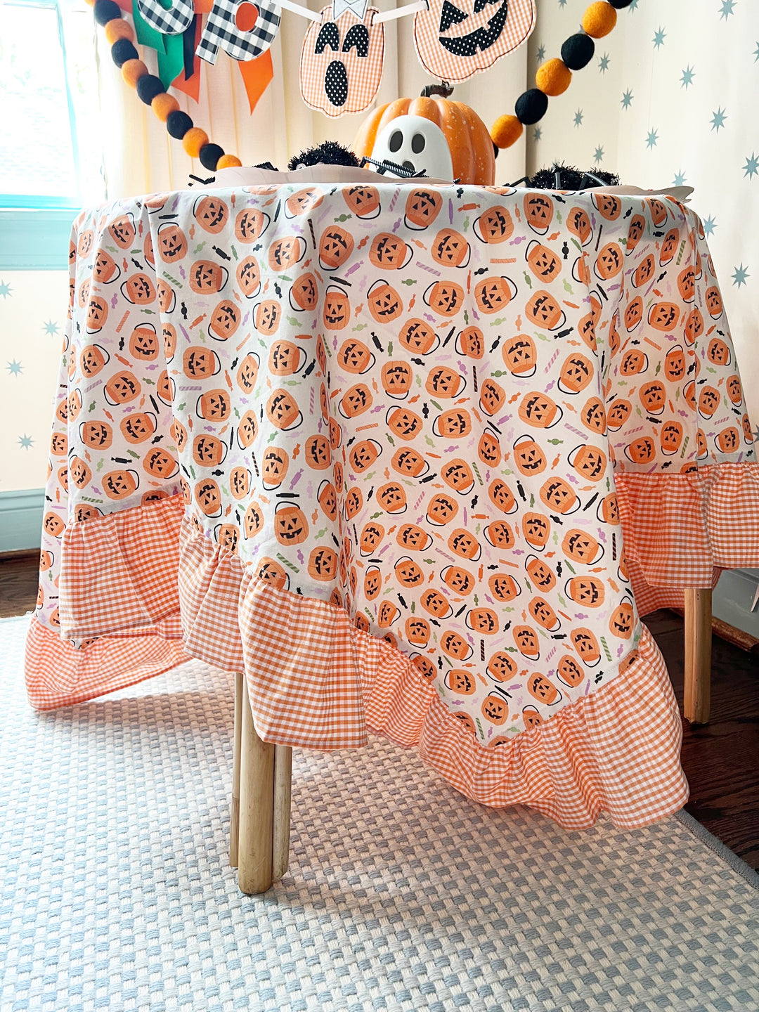 Pumpkin Ruffle Tablecloth