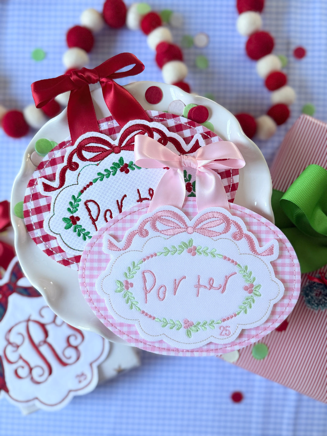 Oval Holly Ornament