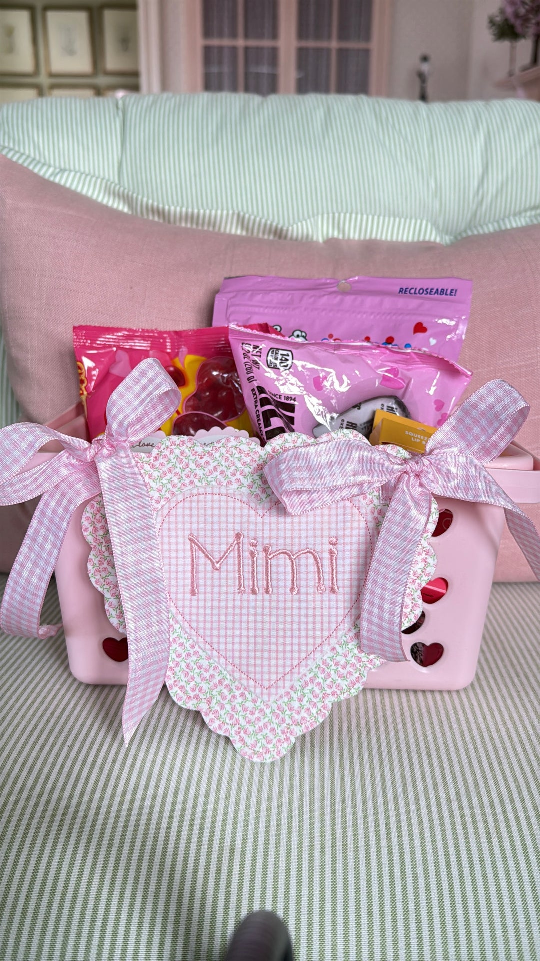 Mimi Heart Tag - Pink Floral