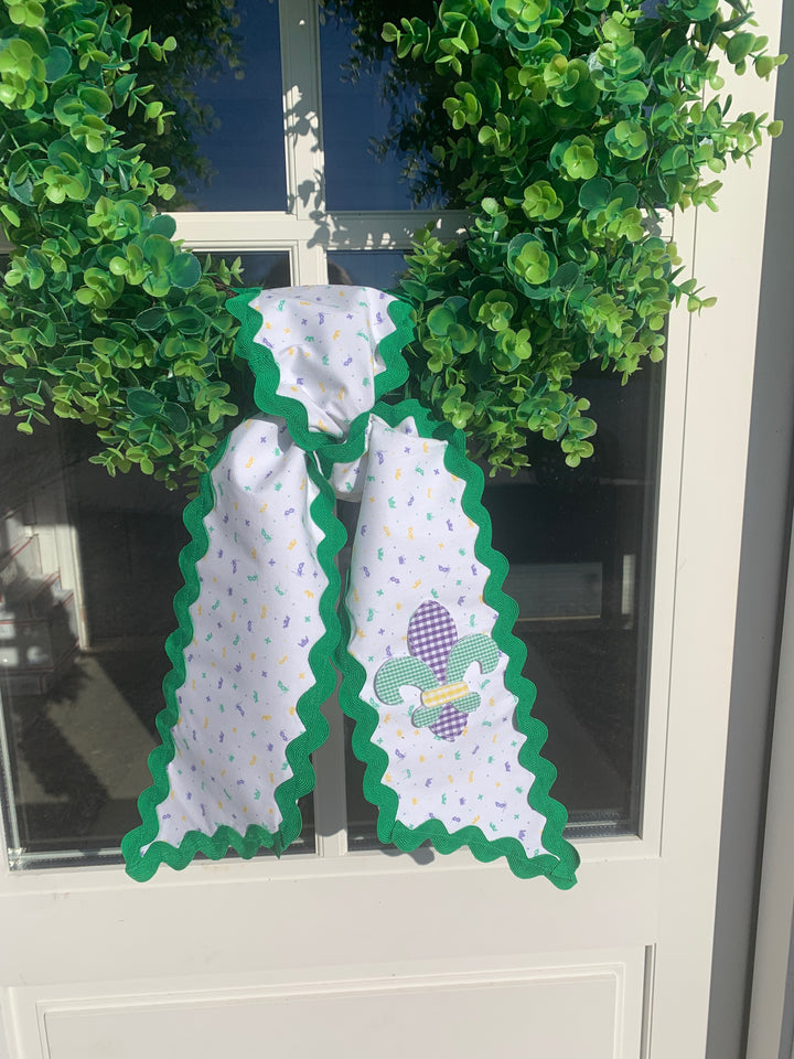 Mardi Gras Wreath Sash