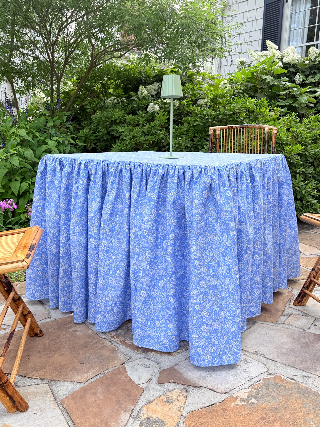 Ruffle Full Length Tablecloth in Blue