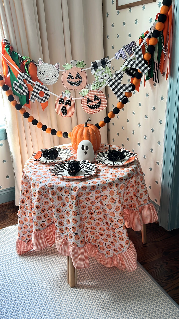 Pumpkin Ruffle Tablecloth