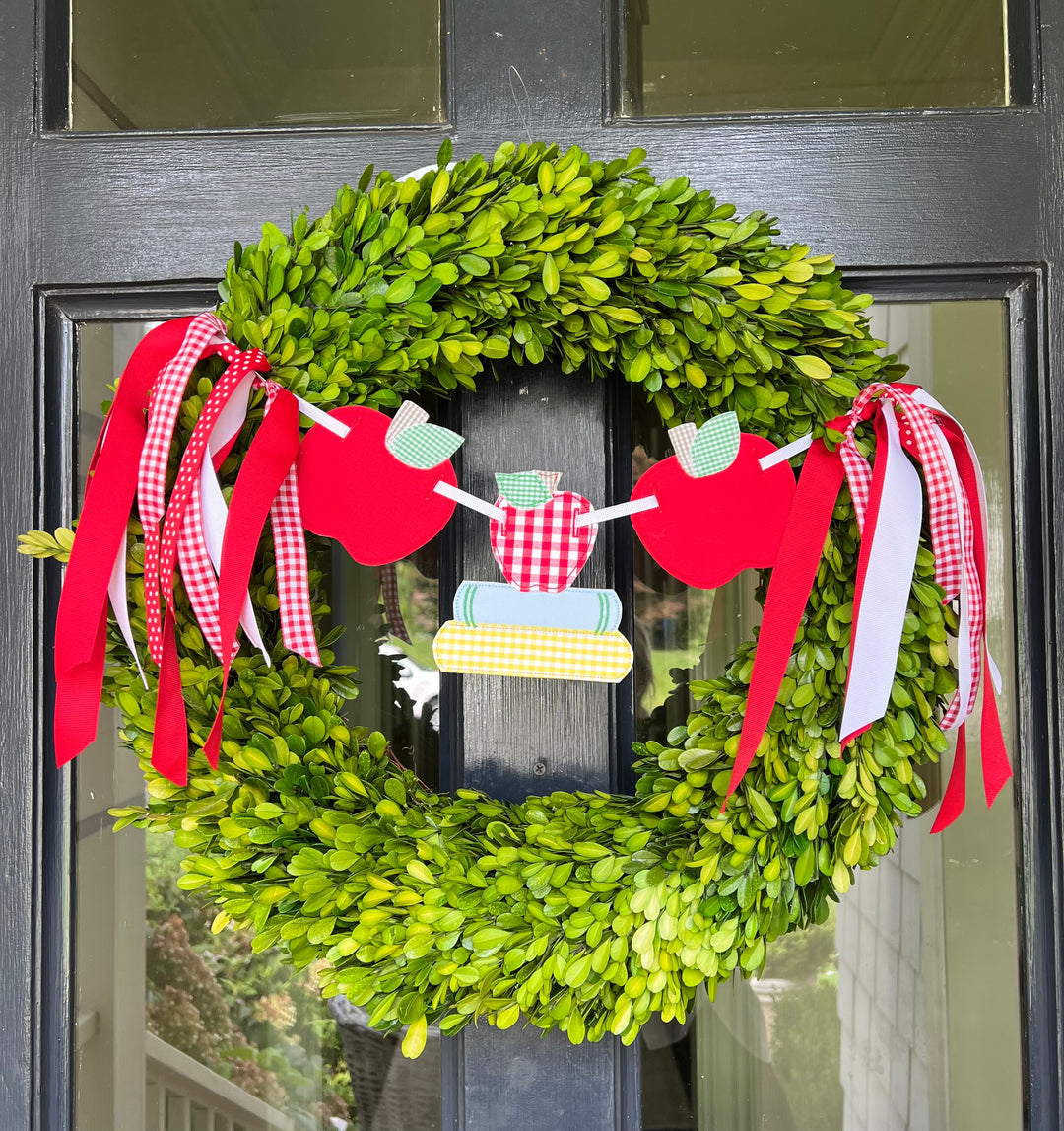 Bookworm Wreath Banner