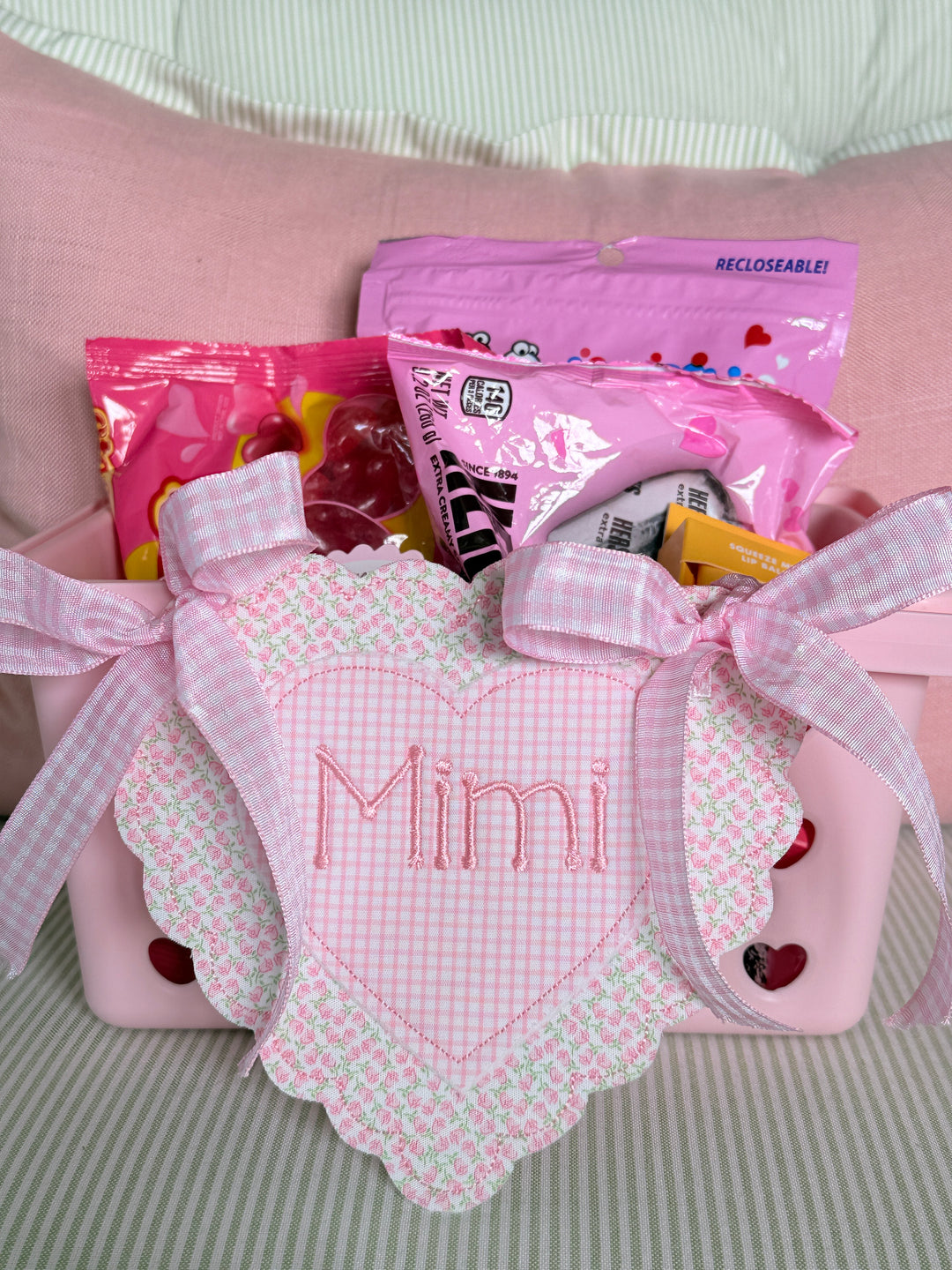 Mimi Heart Tag - Pink Floral