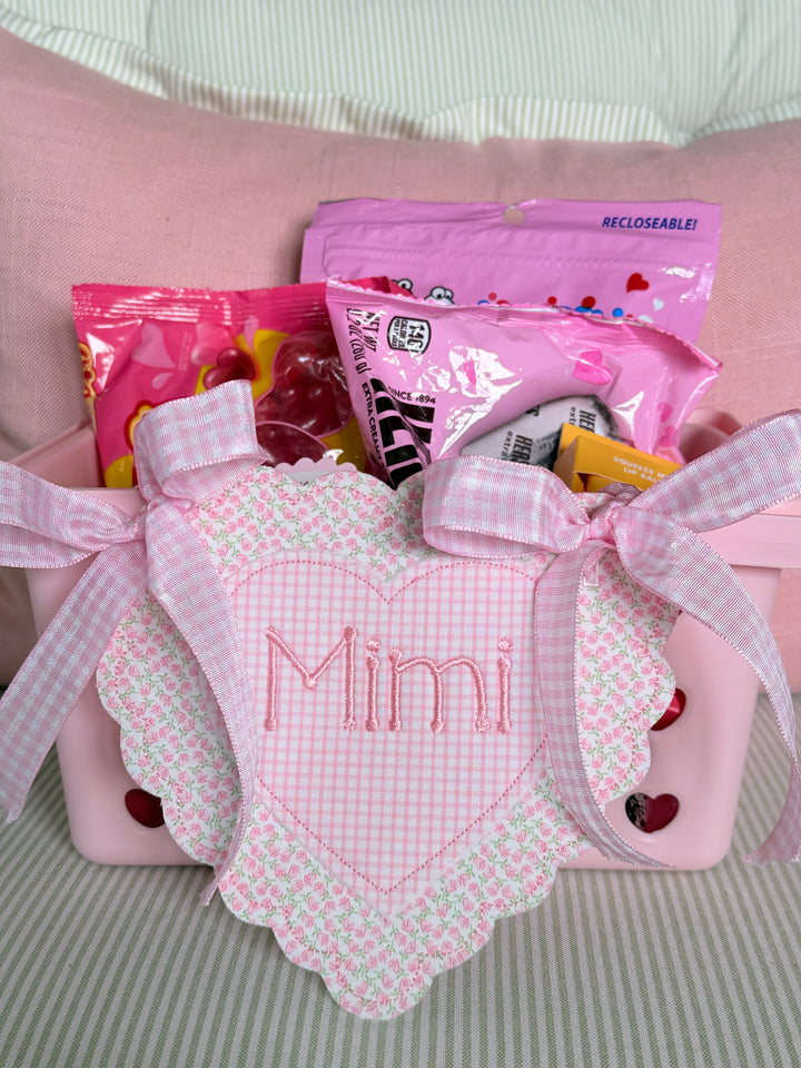 Mimi Heart Tag - Pink Floral