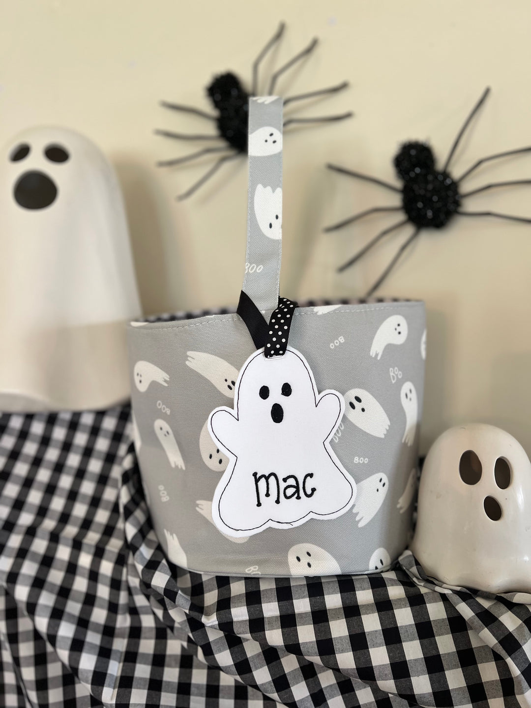 Grey Ghost Halloween Tote