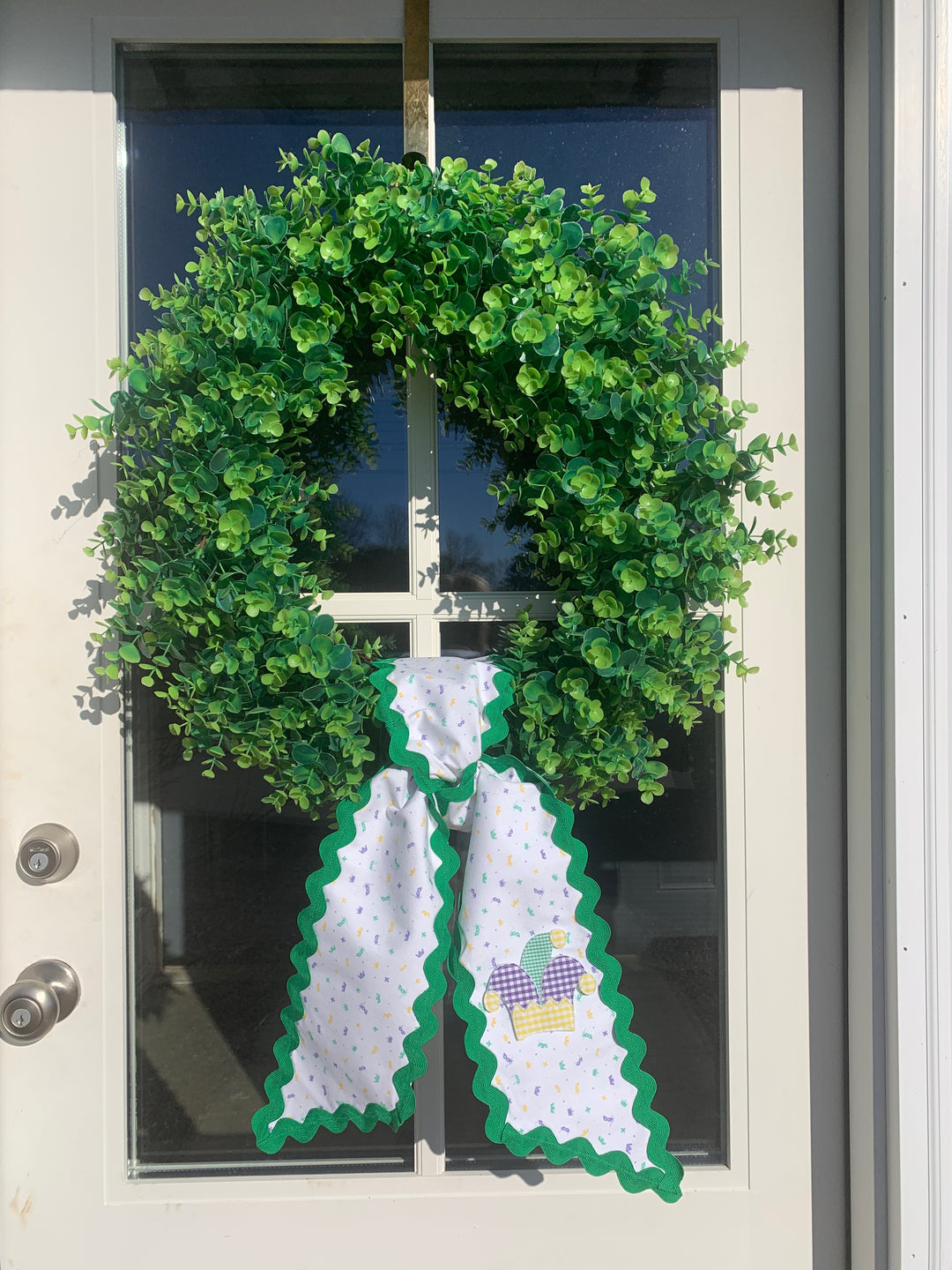 Mardi Gras Wreath Sash