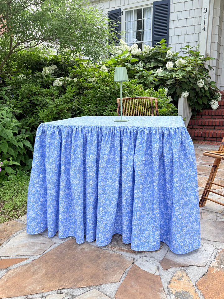Ruffle Full Length Tablecloth in Blue
