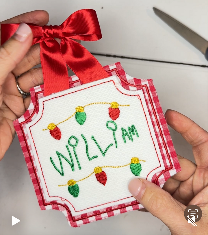 Square Layered Christmas Light Ornament