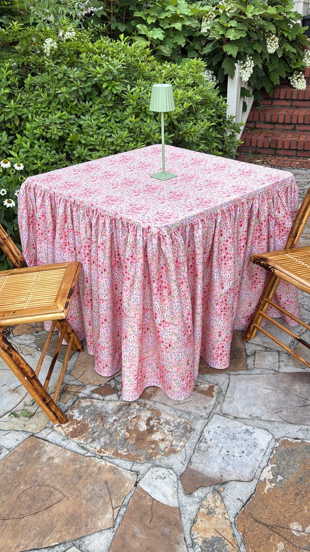 Peach Floral Garden Tablecloth