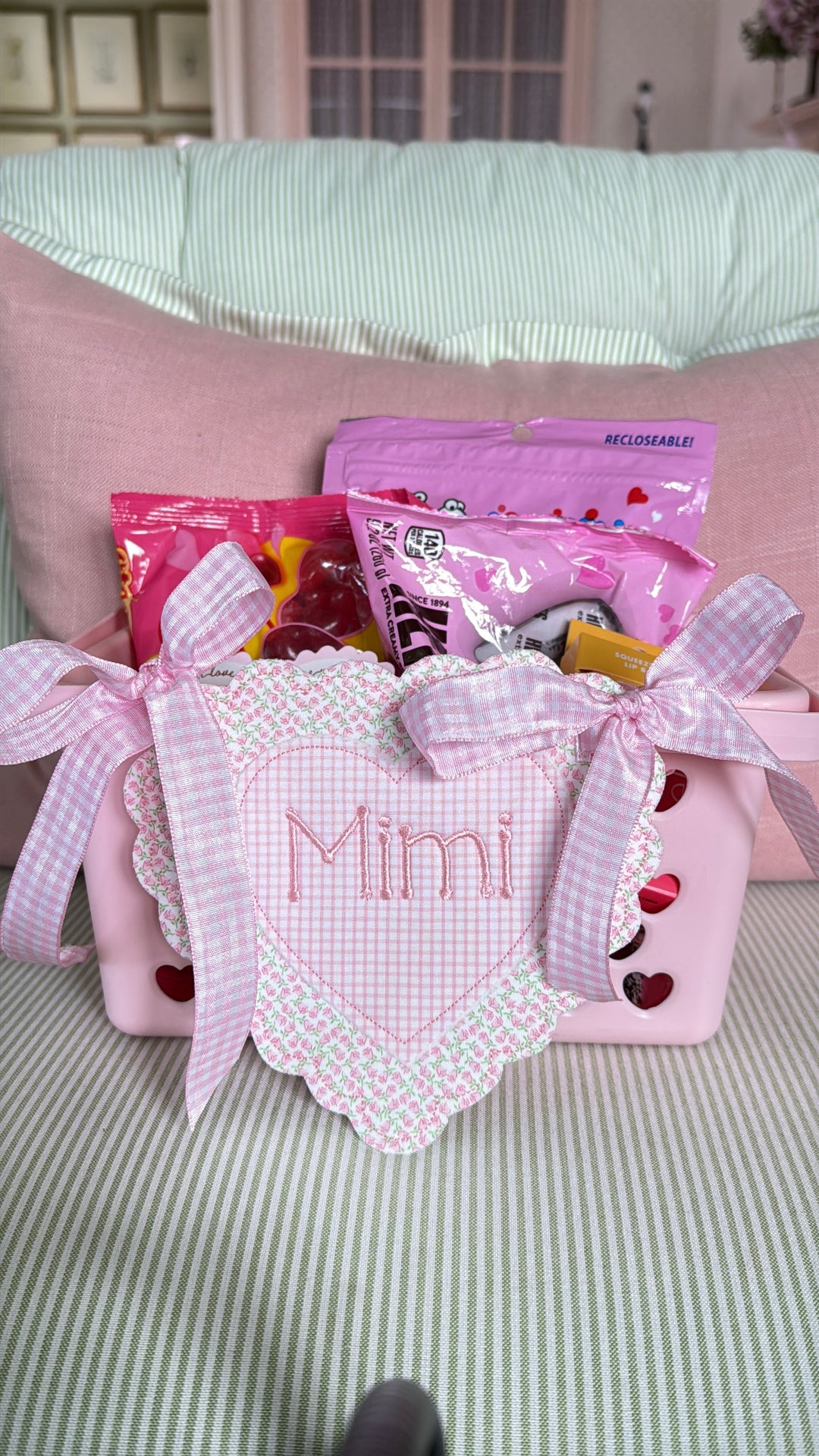 Mimi Heart Tag - Pink Floral