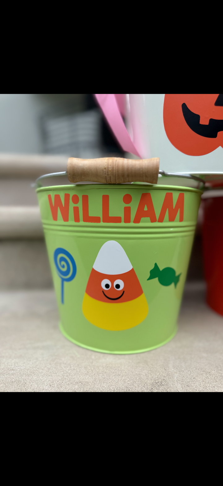 Candy Corn Halloween Bucket