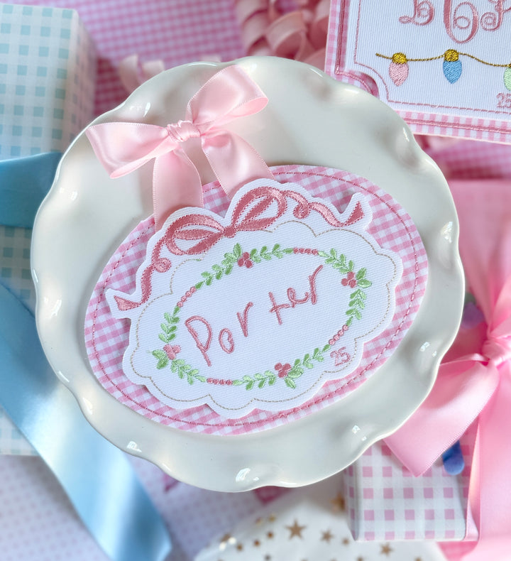 Oval Holly Ornament