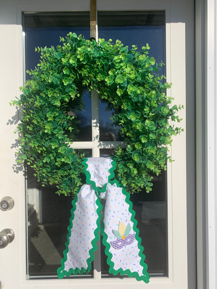 Mardi Gras Wreath Sash