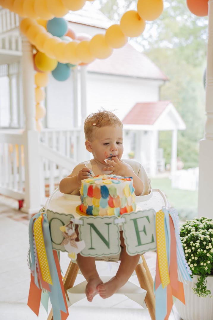 Scalloped Square ONE Birthday Set with Add On in Sage and Khaki