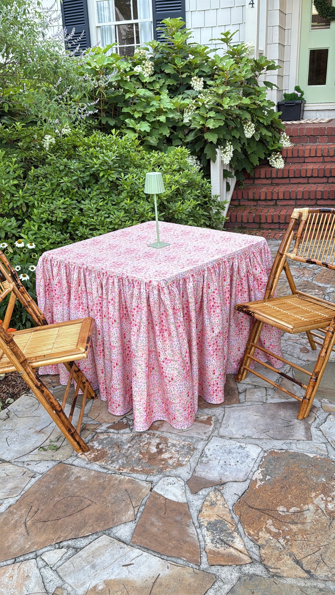 Peach Floral Garden Tablecloth