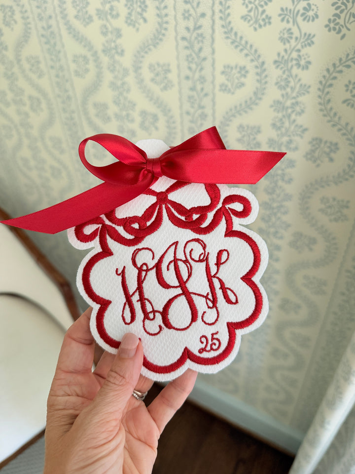 Scalloped Bow Ornament