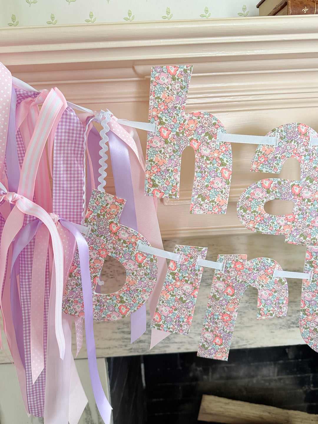 HAPPY BIRTHDAY Banner in Lavender Liberty