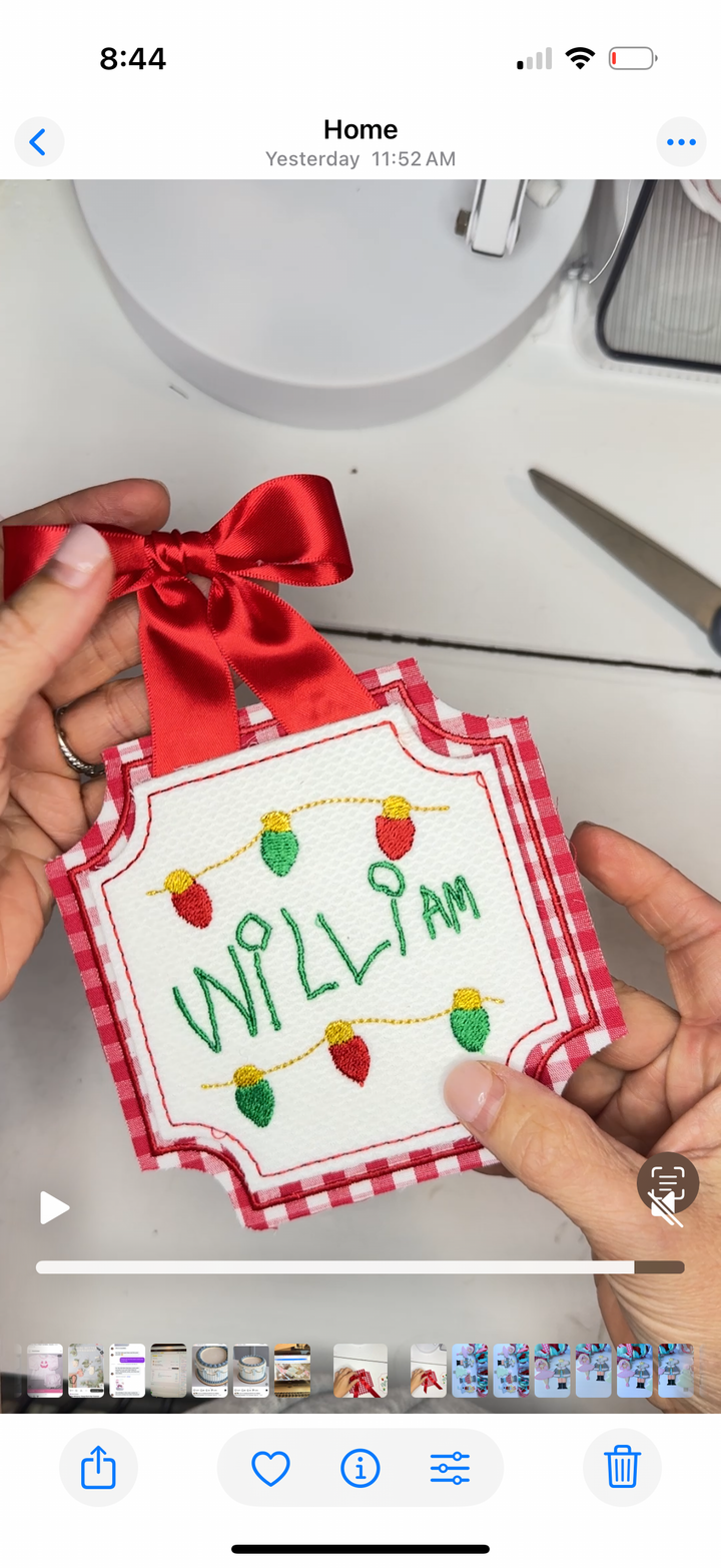 Square Layered Christmas Light Ornament