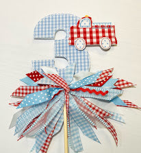 Number with Firetruck Topper