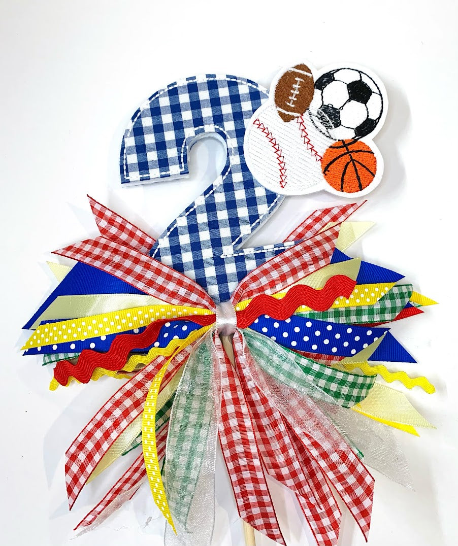 Sports Number Caker Topper