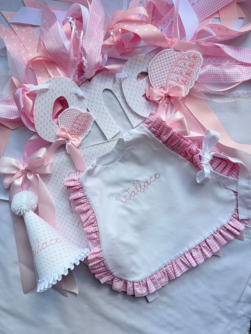 Baby Bonnet Birthday Set