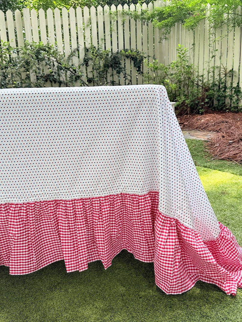 Red, Whtie and Blue Tablecloth