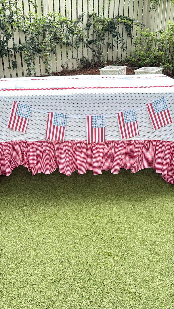 Red, Whtie and Blue Tablecloth