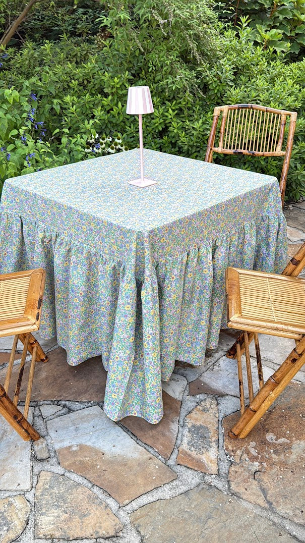 Drop Ruffle Tablecloth in Liberty Everlasting Arley Rose