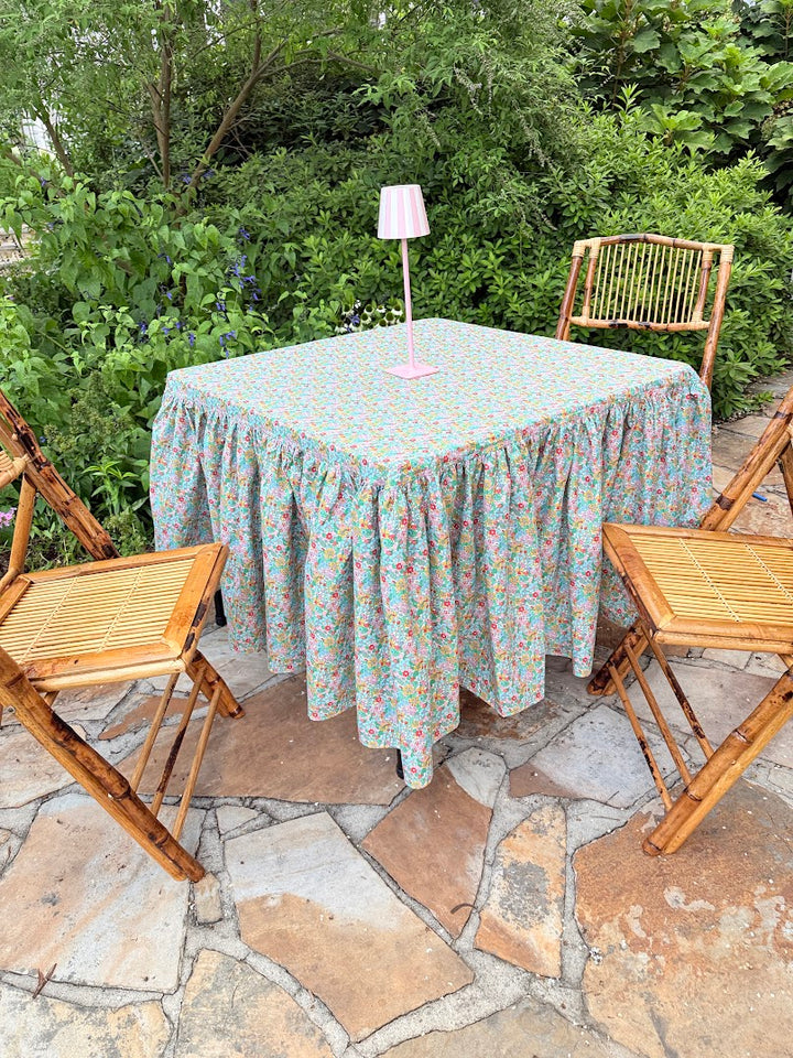Midi Ruffle Tablecloth in Liberty Everlasting Flowertop Forest